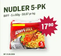 Holdbart Nudler 5-pk tilbud