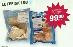 Holdbart LUTEFISK 1 KG tilbud