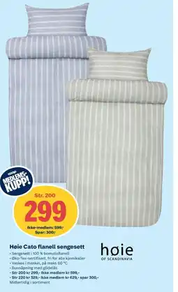 Coop Obs Høie Cato flanell sengesett tilbud