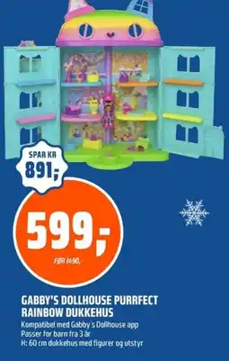 Coop Obs Gabby's Dollhouse purrfect rainbow dukkehus tilbud