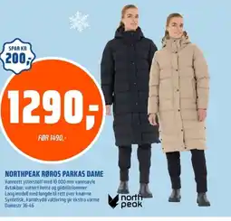 Coop Obs Northpeak Røros parkas dame tilbud