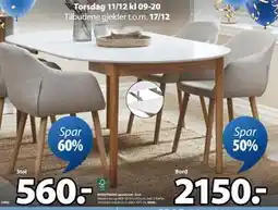 JYSK MARSTRAND spisebord - hvit tilbud