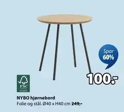 JYSK NYBO hjørnebord tilbud