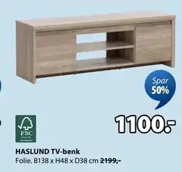 JYSK HASLUND TV-benk tilbud