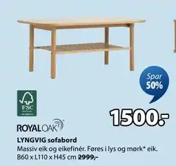 JYSK LYNGVIG sofabord tilbud