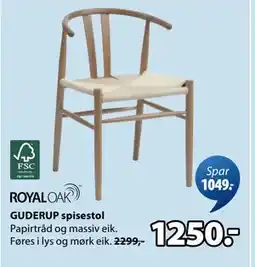 JYSK GUDERUP spisestol tilbud