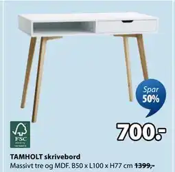 JYSK TAMHOLT skrivebord tilbud