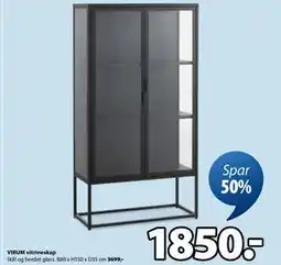 JYSK VIRUM vitrineskap tilbud