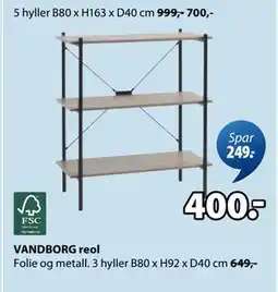 JYSK VANDBORG reol tilbud