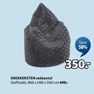 SNEKKERSTEN sekkestol