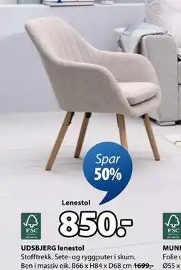 JYSK UDSBJERG lenestol tilbud