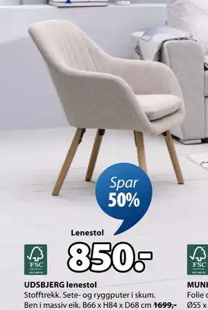 UDSBJERG lenestol
