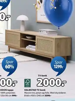 JYSK HALMSTAD TV-benk tilbud