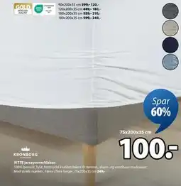 JYSK JETTE jerseystretchlaken tilbud