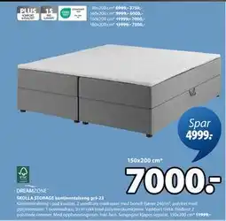 JYSK SKOLLA STORAGE kontinentalseng grå-23 tilbud
