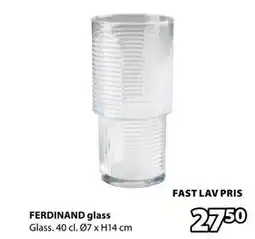 JYSK FERDINAND glass tilbud