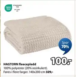 JYSK HAGTORN fleecepledd tilbud