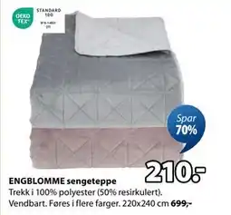 JYSK ENGBLOMME sengeteppe tilbud