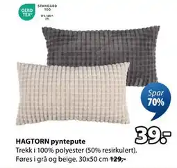 JYSK HAGTORN pyntepute tilbud