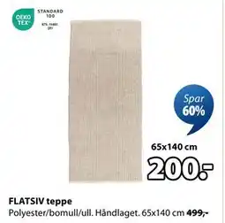 JYSK FLATSIV teppe tilbud