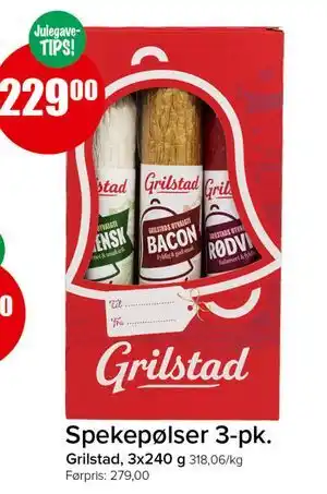 Spar Spekepølser 3-pk tilbud