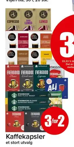 Spar Kaffekapsler tilbud