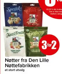 Spar Nøtter fra Den Lille Nøttefabrikken tilbud