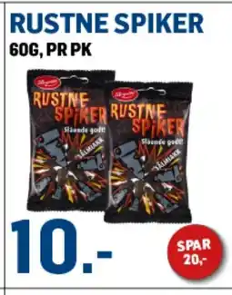Price Lagerbutikk Rustne spiker tilbud