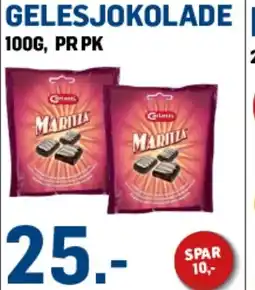 Price Lagerbutikk Gelesjokolade tilbud