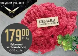 CC Mat Nykvernet karbonadedeig CC-kvalitet tilbud
