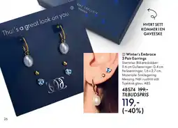 Oriflame Winter's Embrace 3 Pair Earrings tilbud