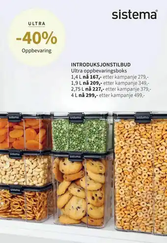 Tilbords Ultra oppbevaringsboks tilbud