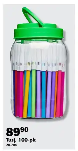 Biltema Tusj, 100-pk tilbud