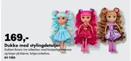 Biltema Dukke med stylingdetaljer tilbud