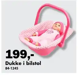 Biltema Dukke i bilstol tilbud
