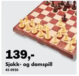 Biltema Sjakk- og damspill tilbud