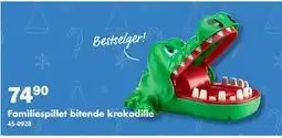 Biltema Familiespillet bitende krokodille tilbud