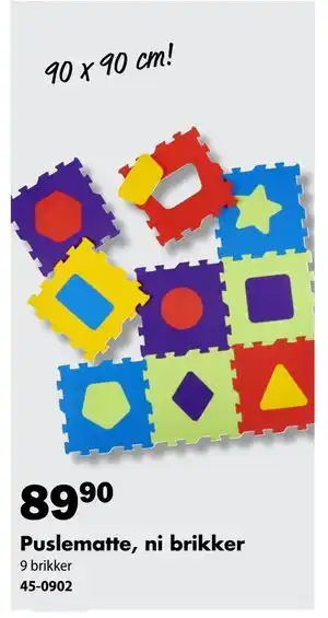 Biltema Puslematte, ni brikker tilbud