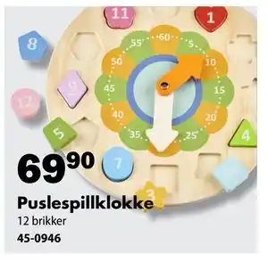 Biltema Puslespillklokke tilbud