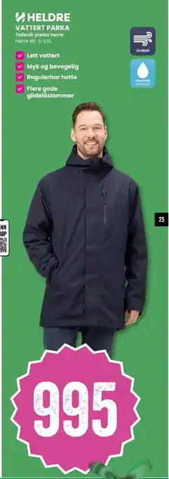 Sport Outlet Heldre vattert parka tellevik parka herre herre str. s-xxl tilbud