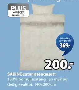 JYSK SABINE satengsengesett tilbud