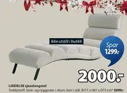 JYSK LINDELSE sjeselongstol tilbud