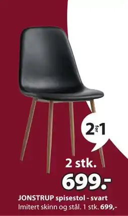 JYSK JONSTRUP spisestol - svart tilbud