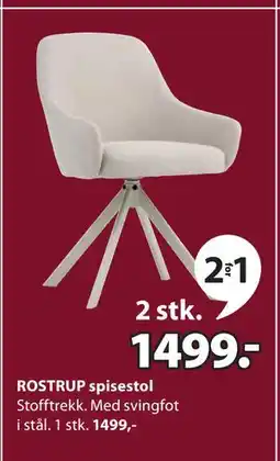 JYSK ROSTRUP spisestol tilbud