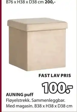 JYSK AUNING puff tilbud