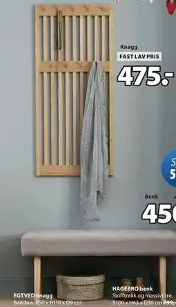 JYSK EGTVED knagg tilbud