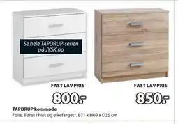 JYSK TAPDRUP kommode tilbud
