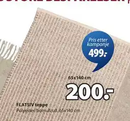 JYSK FLATSIV teppe tilbud