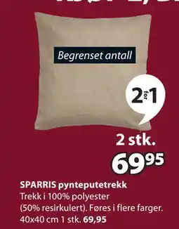 JYSK SPARRIS pynteputetrekk tilbud