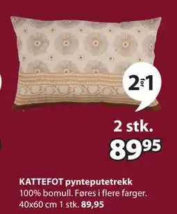 JYSK KATTEFOT pynteputetrekk tilbud